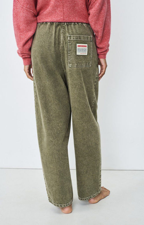 Pantalon Carotte Olive