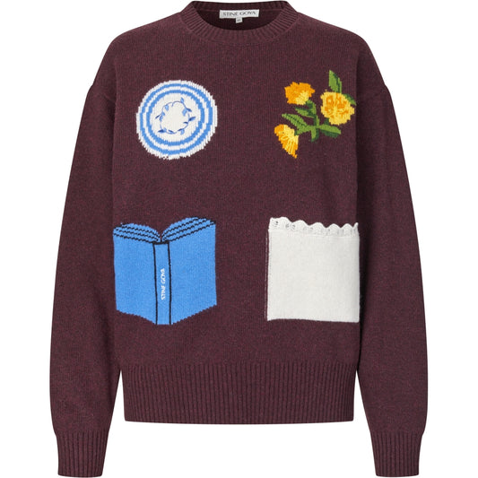 Storytelling Crewneck Sweater Burgundy