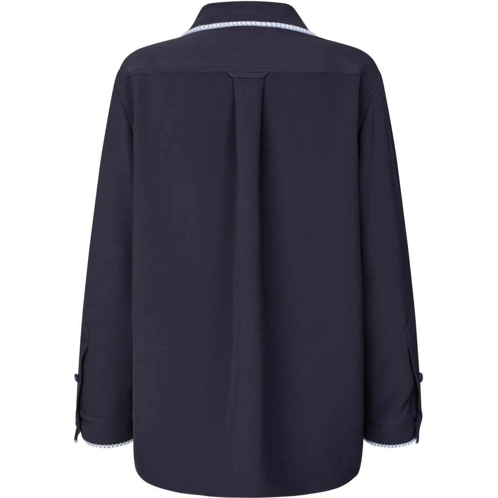 Pocket Oversized Shirt Navy