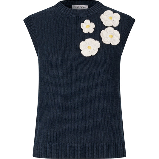 Crewneck Dropped Shoulder Vest Navy