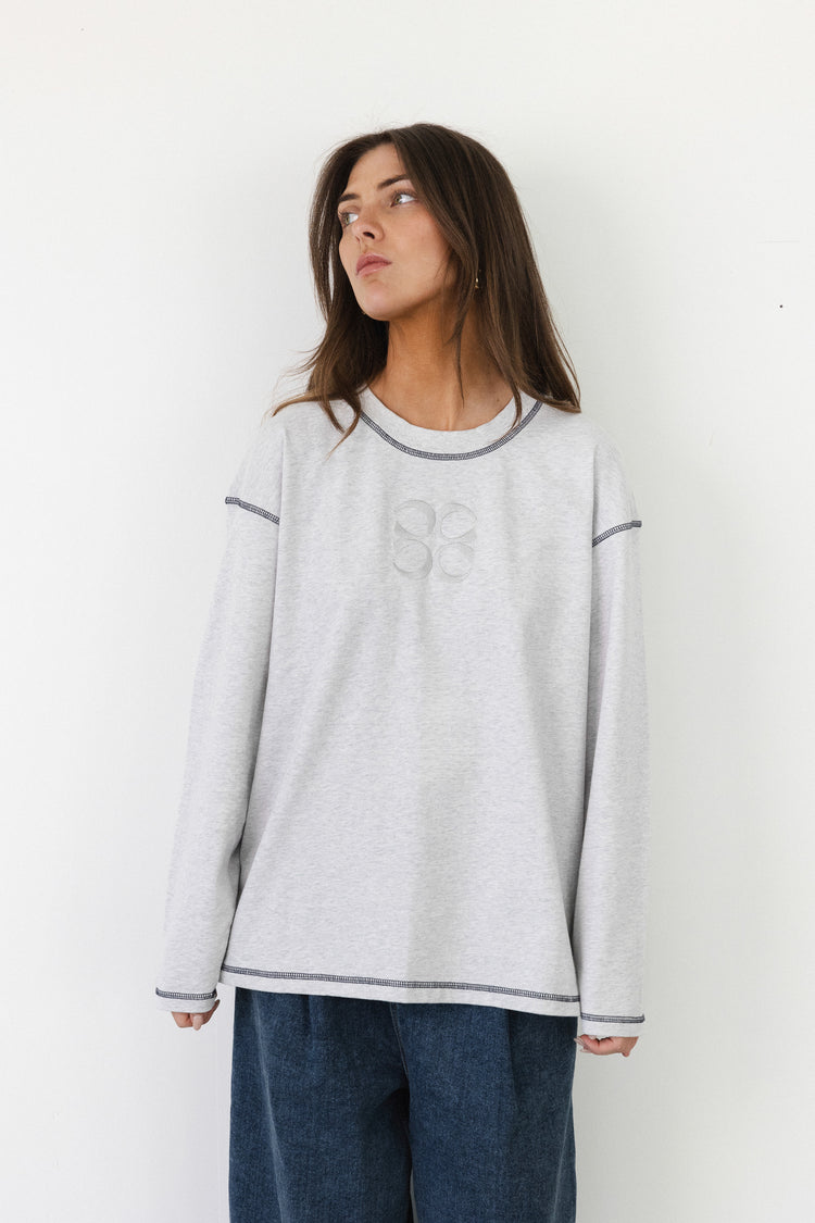 Gin Tonic long sleeve Light Grey