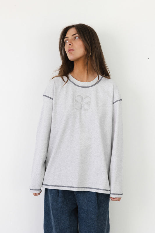 Gin Tonic long sleeve Light Grey