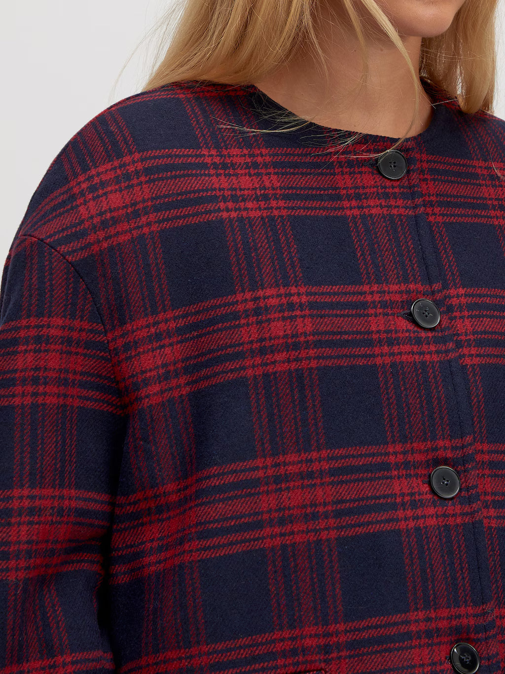 Aino wool jacket Checks