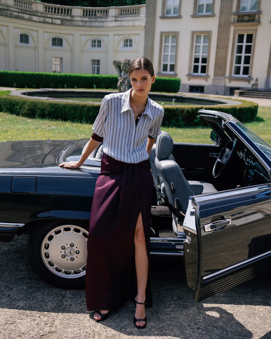 Mia dress Barolo and blue