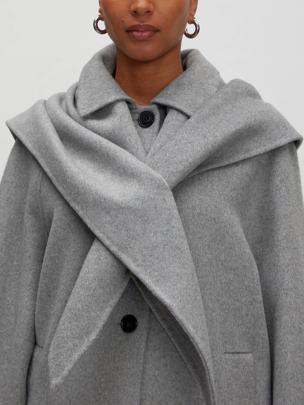 Alea wool coat Grey melange