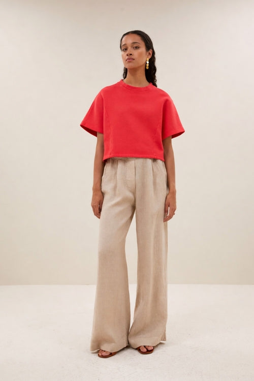 Suki sweat top Poppy red