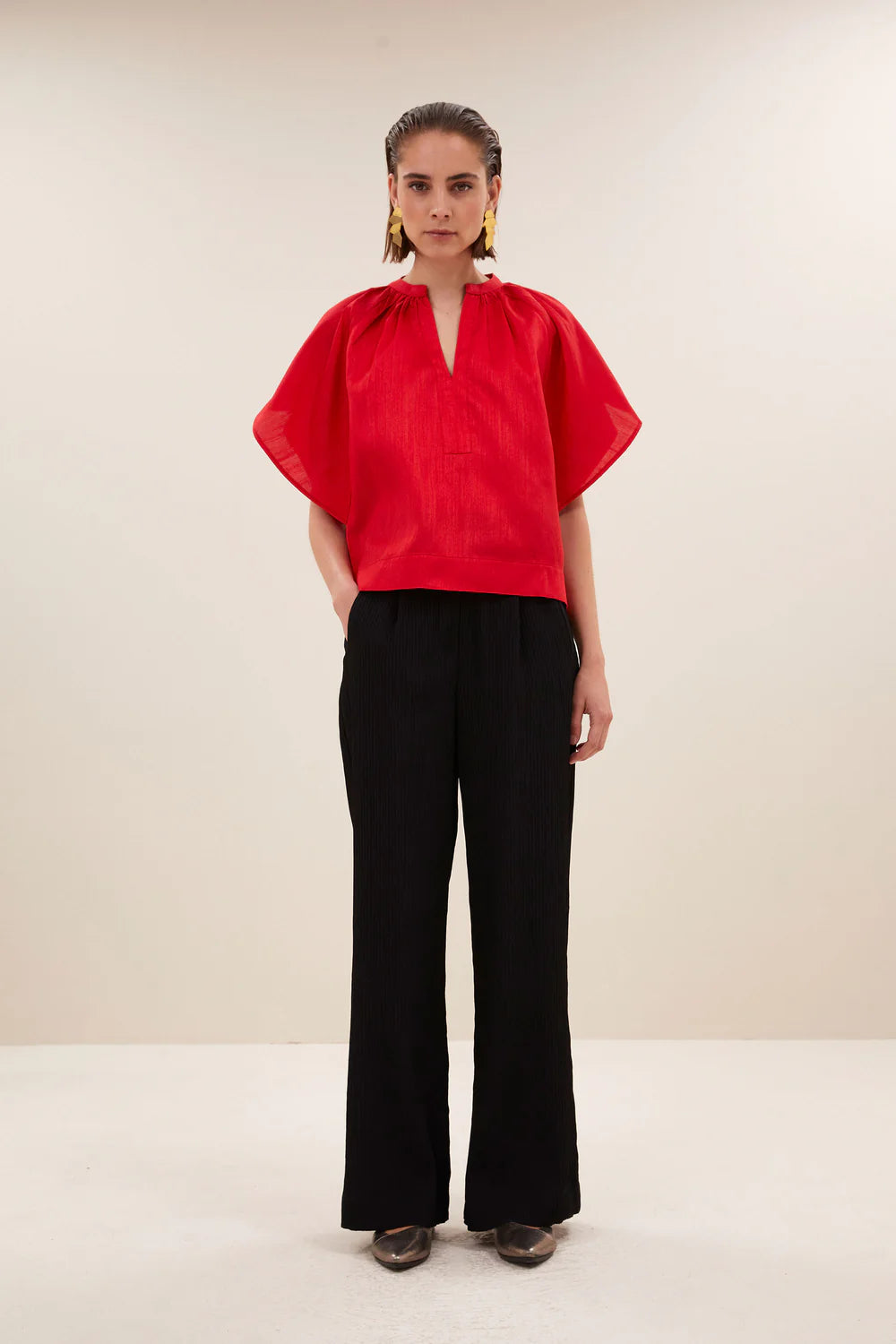 Vina Festive Blouse Red