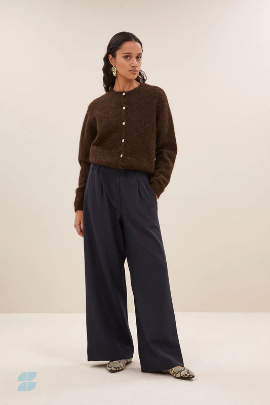 Cleo natural cardigan Deep brown