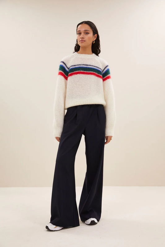 Liam stripe pullover Off white