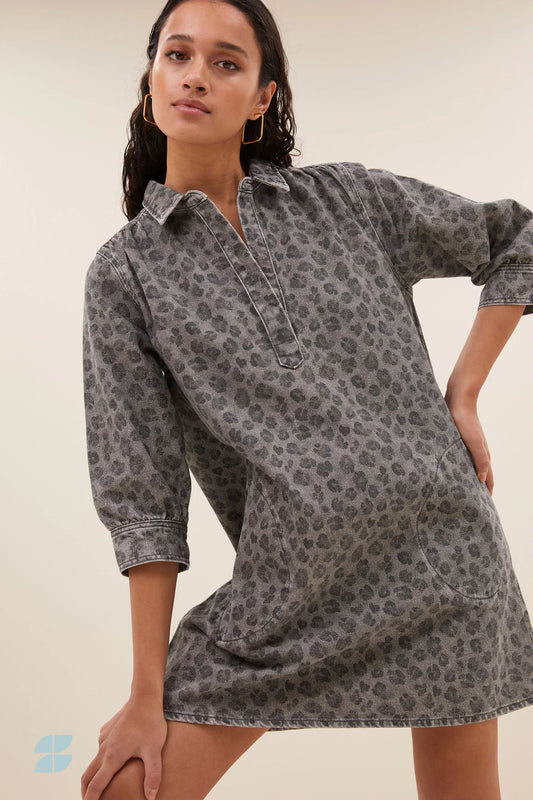 Flynth grey cheetah dress Grey cheetah