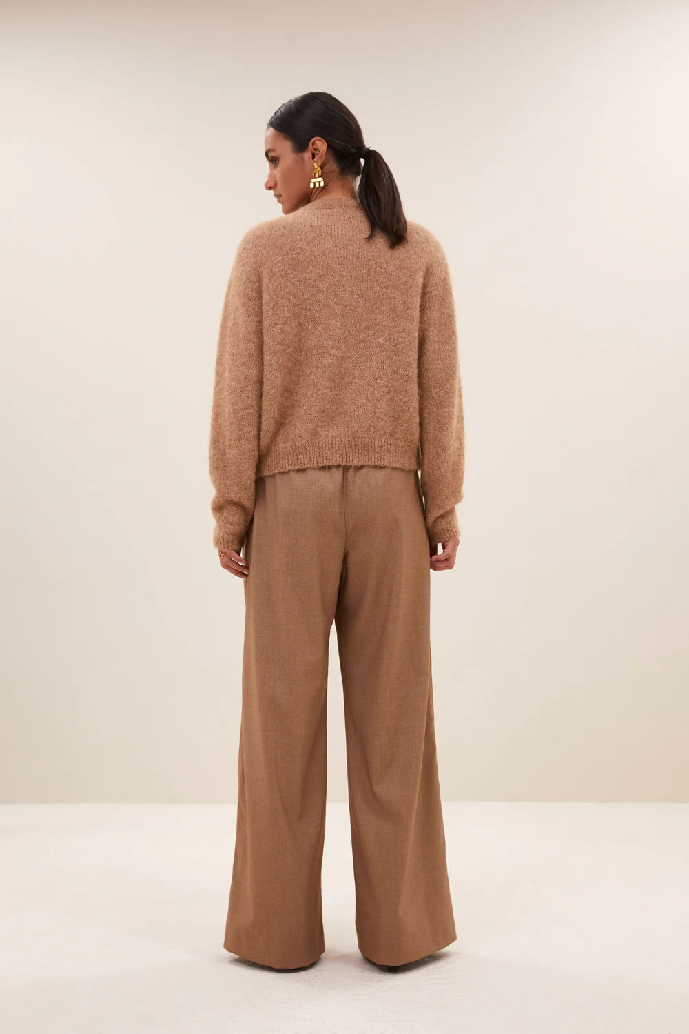 Benji melange pants Camel melee