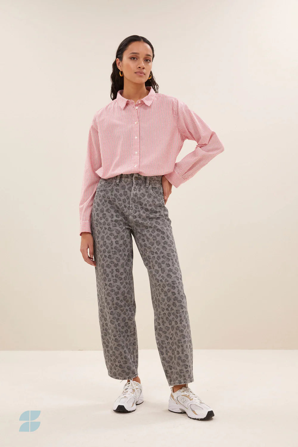 Lew grey cheetah pants Grey cheetah