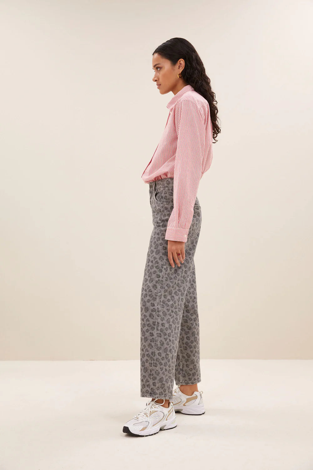 Lew grey cheetah pants Grey cheetah