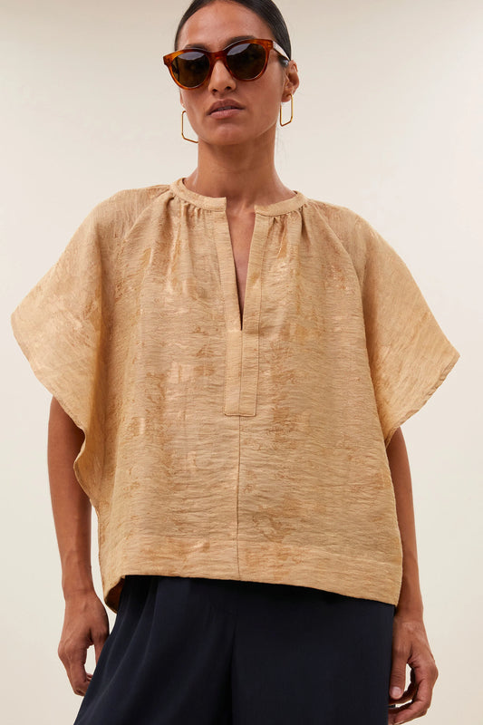 Vina jacquard blouse Desert
