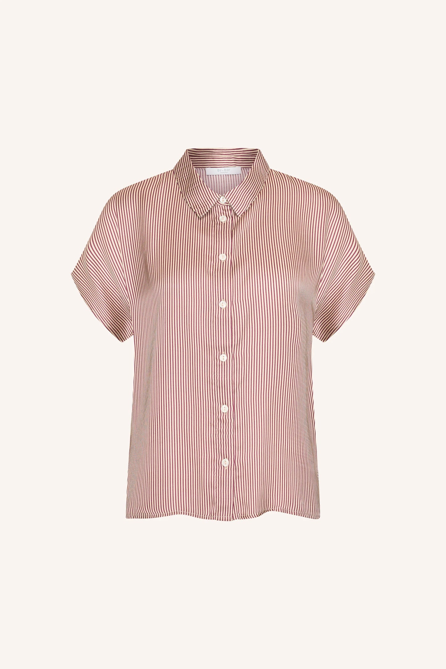 Karly viscose stripe blouse Wine stripe