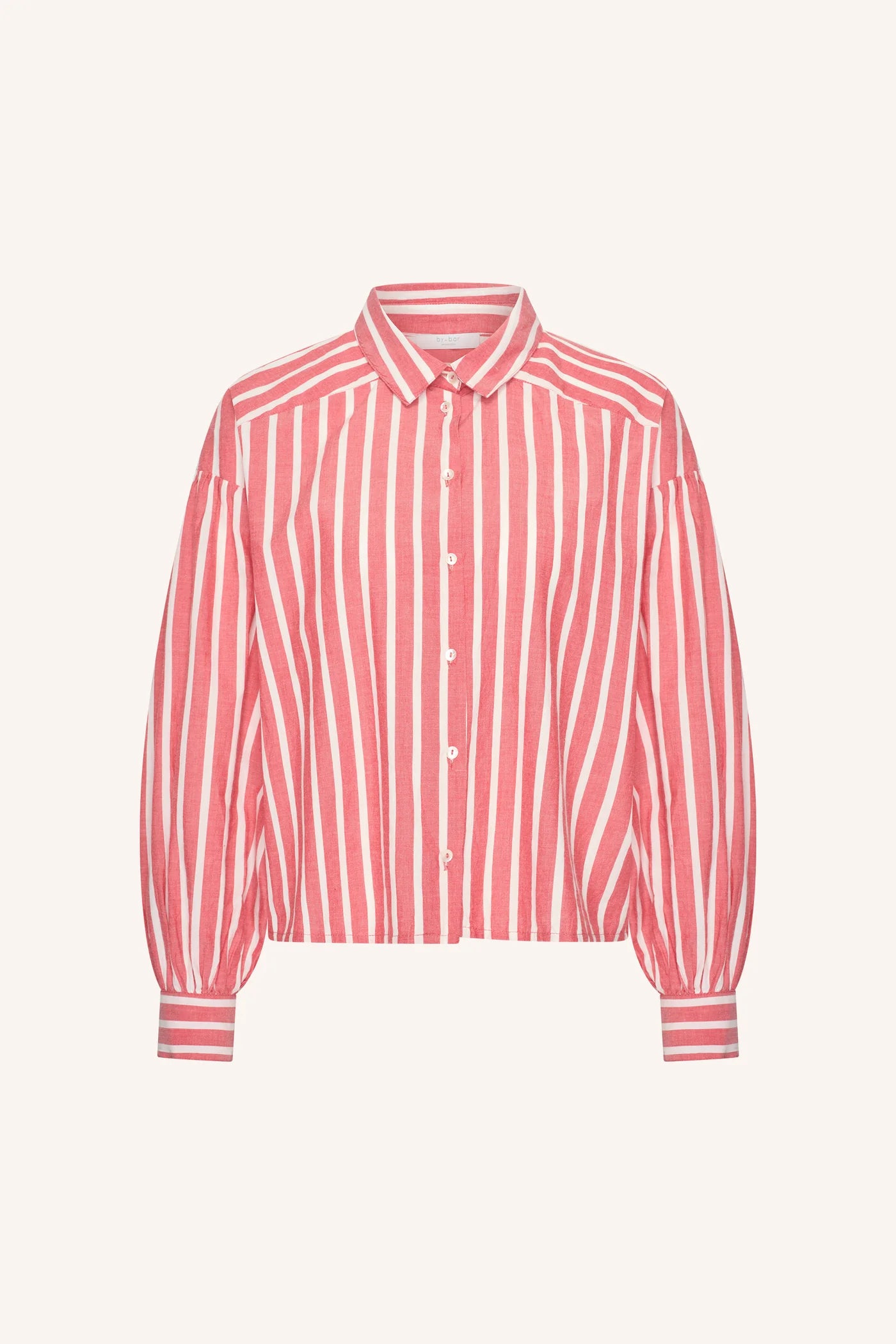 Sarah Short stripe blouse Red Stripe