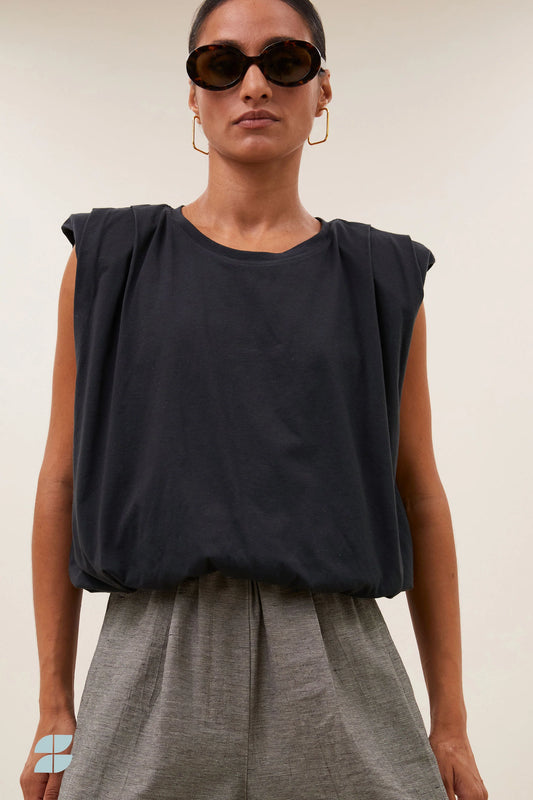 Nilou jersey top Jet black