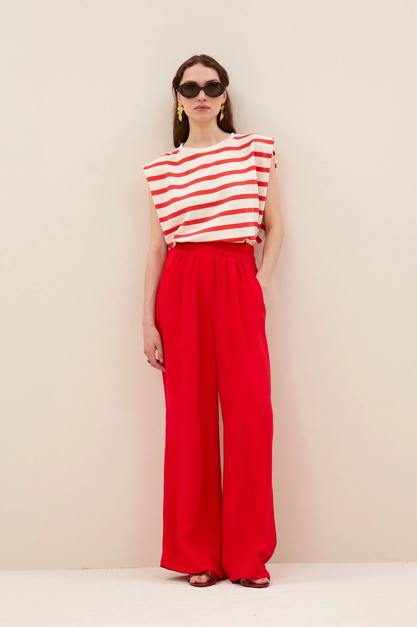 Benji satin stripe pants Lollipop