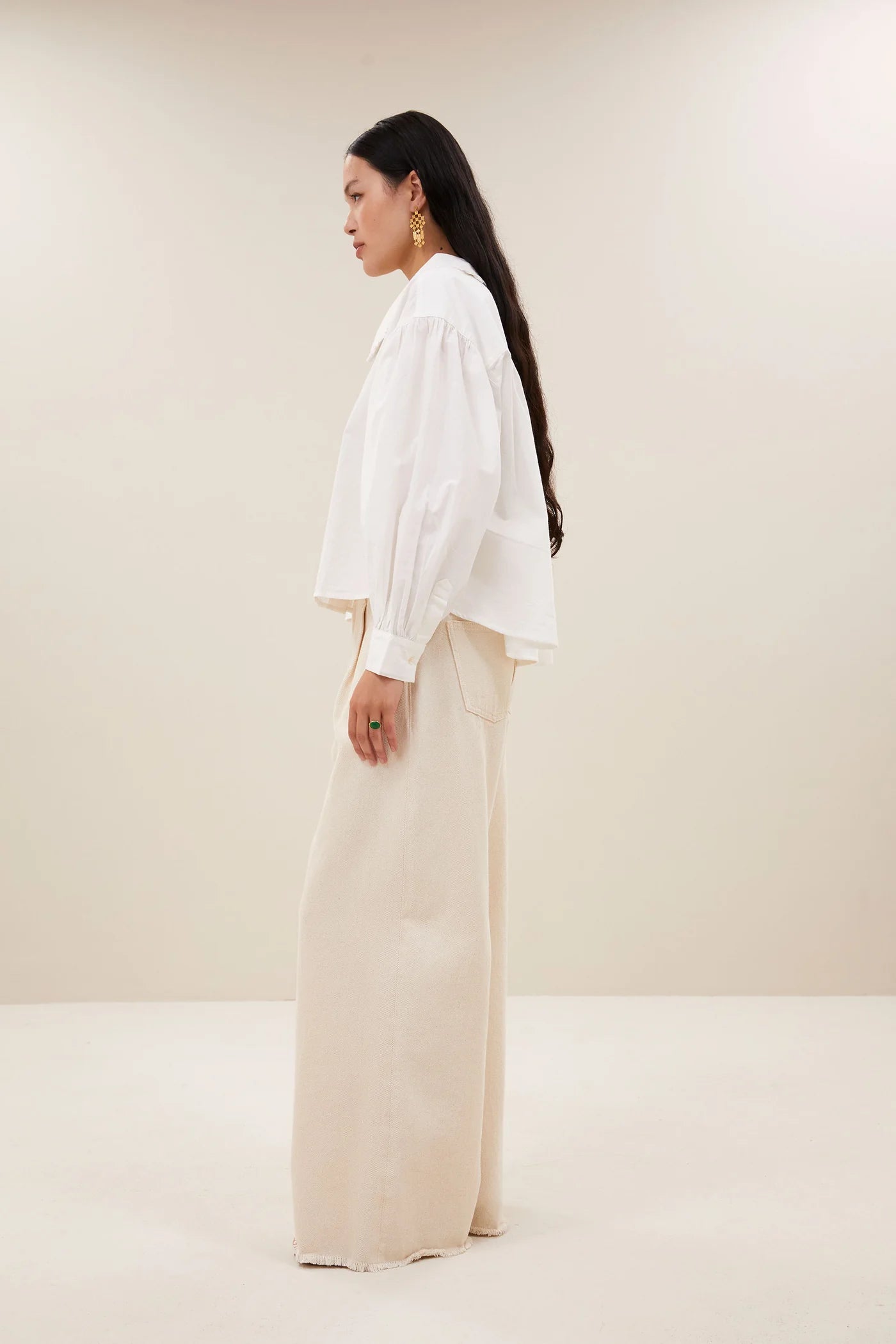 Lux Grain Jeans Raw White