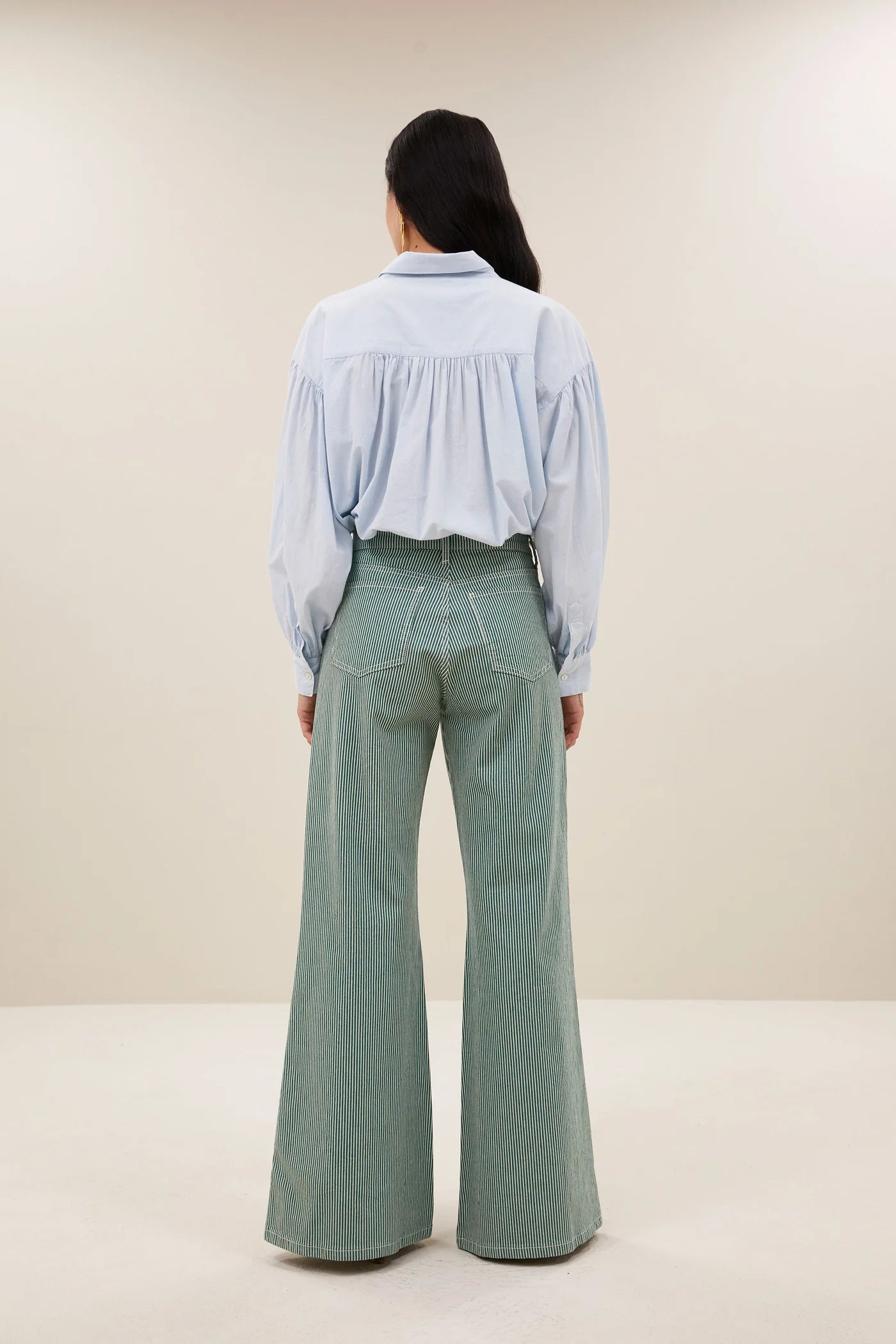 Femme stripe Pants Green stripes