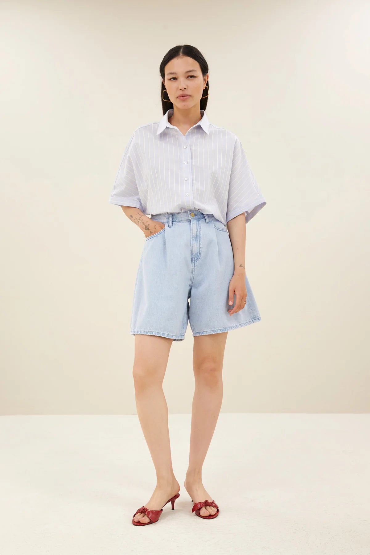 Elisa denim shorts Light denim
