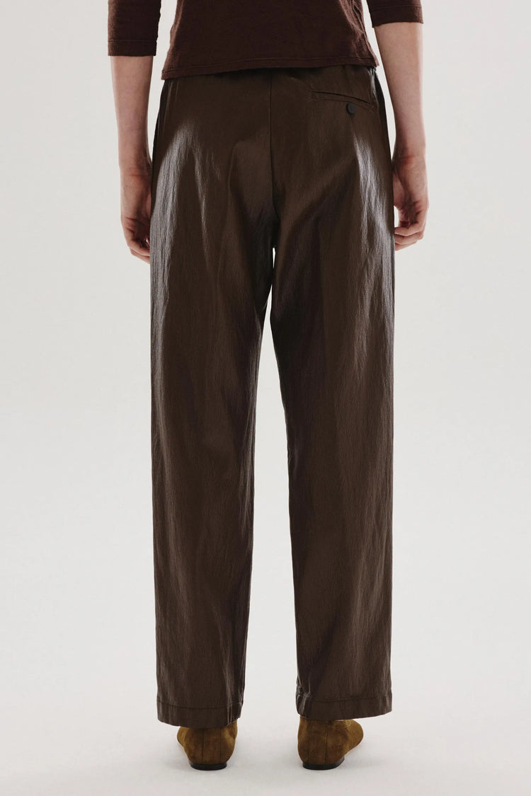 Faux Leather trousers Brown