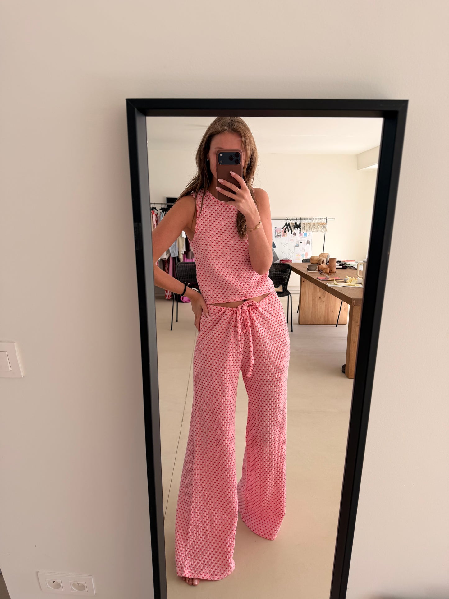 Mallie Jaq Jacquard Pink-Red