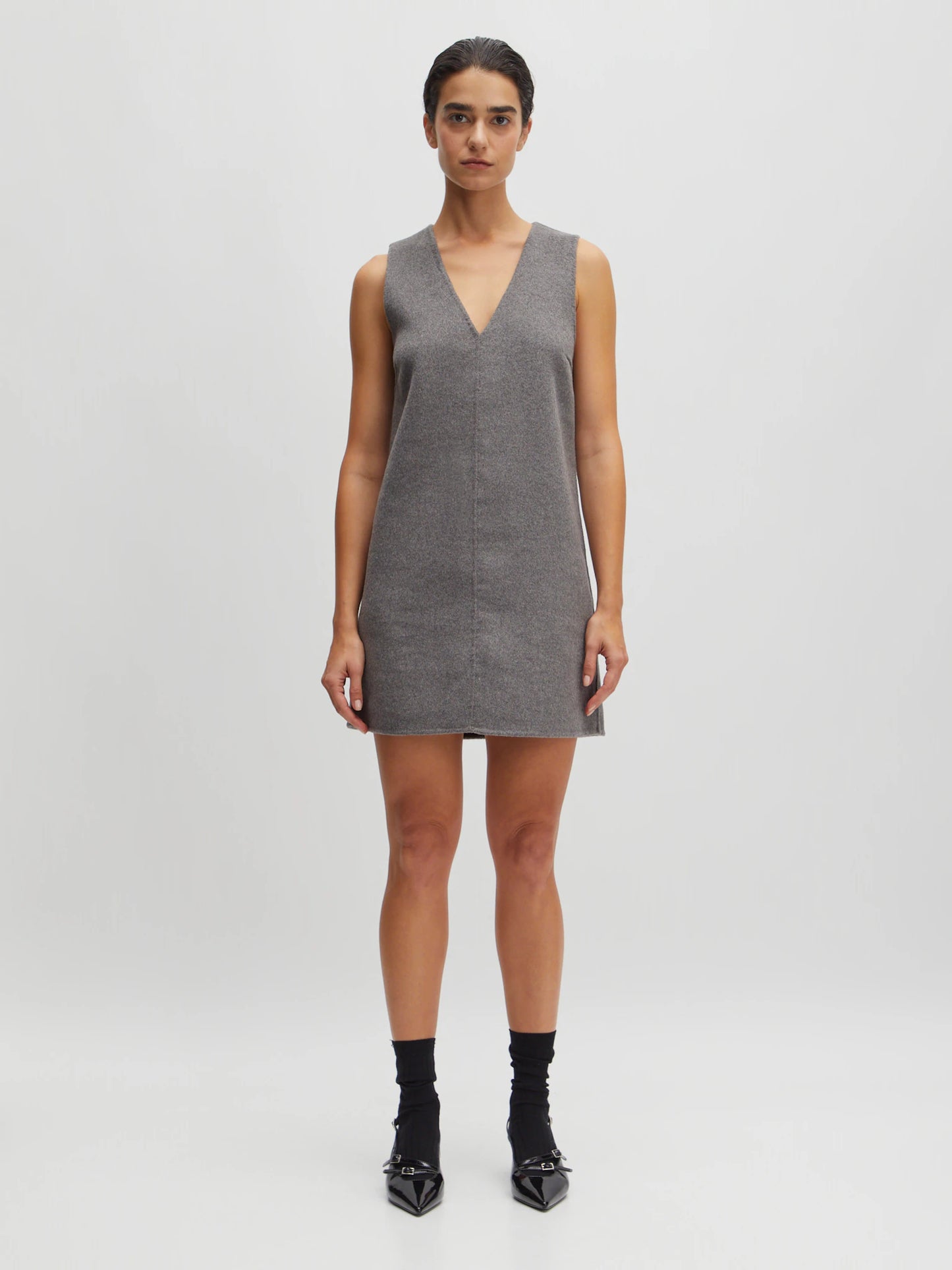 Xristine wool dress Grey melange