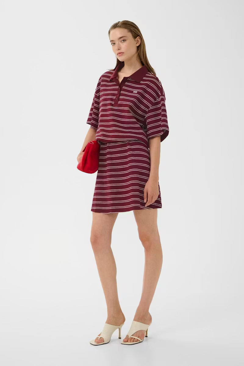 GZpilova polo tee Cabernet striped
