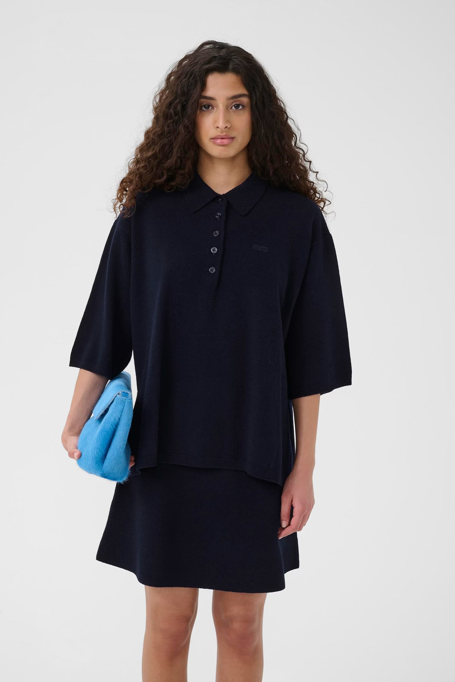 Manzi Polo Pullover Navy