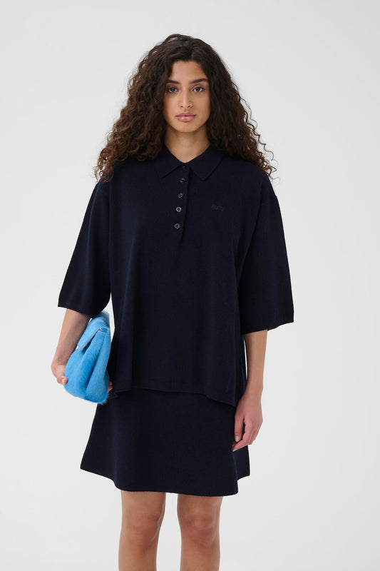 Manzi Polo Pullover Navy