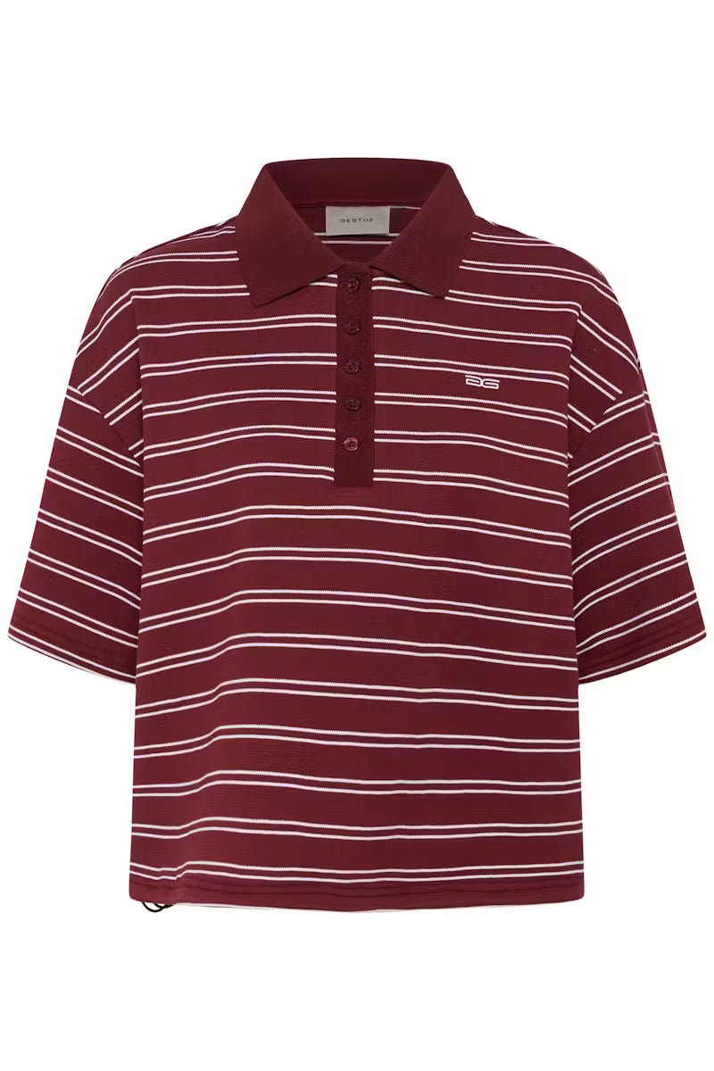 GZpilova polo tee Cabernet striped