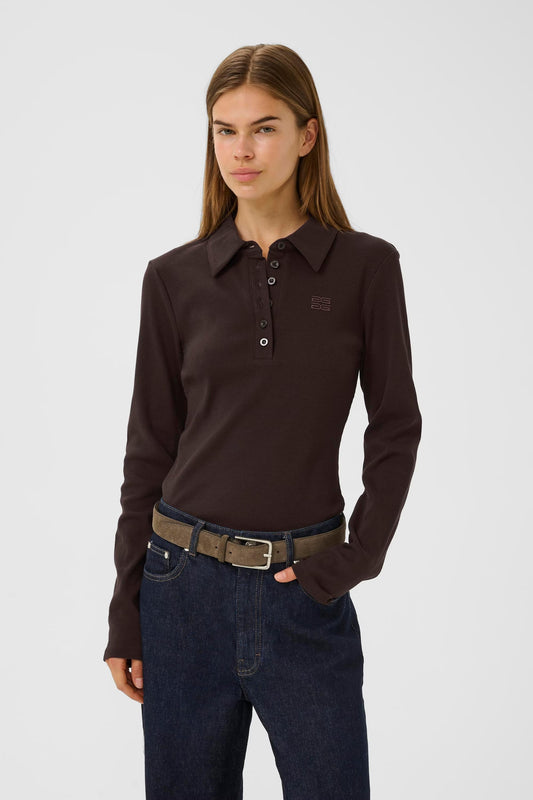 Drew Polo LS Brown