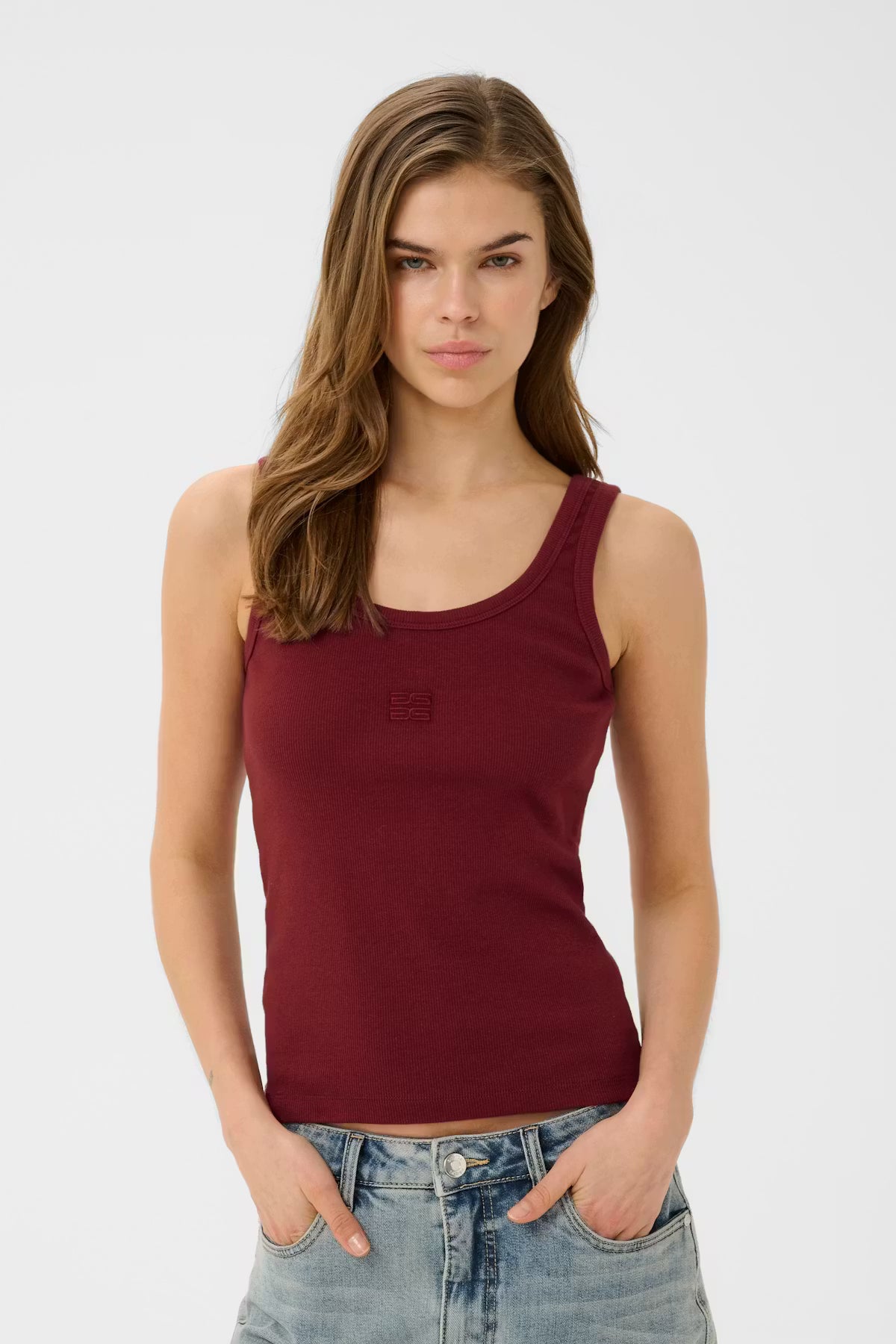 GZdrew logo tank top Cabernet