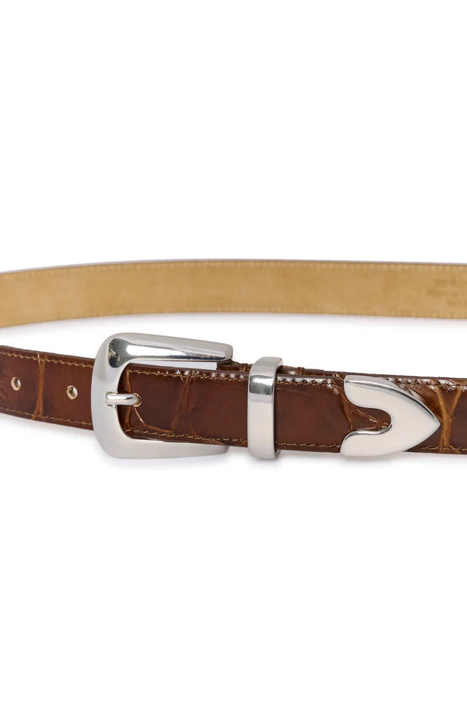 GZsuva patent belt Brown