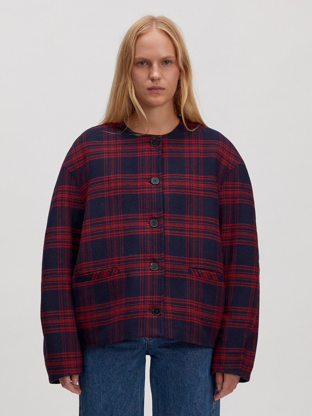 Aino wool jacket Checks