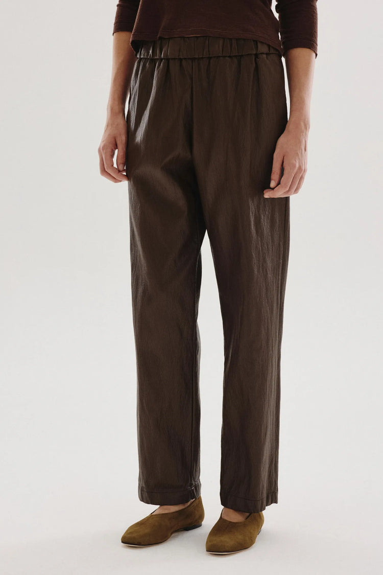 Faux Leather trousers Brown