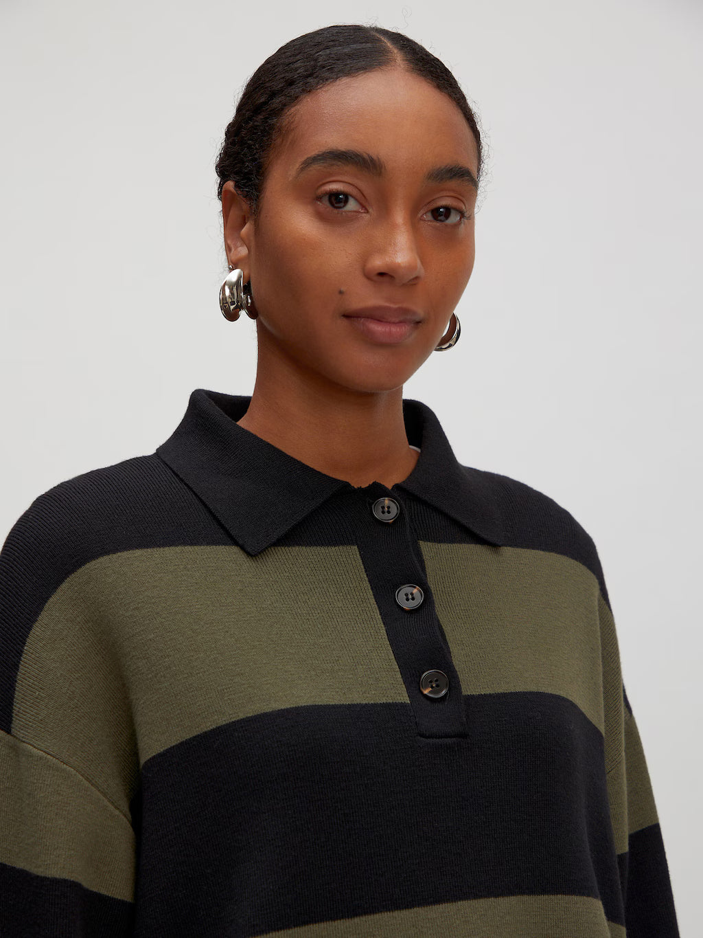 Laiani striped jumper Black/khaki stripes
