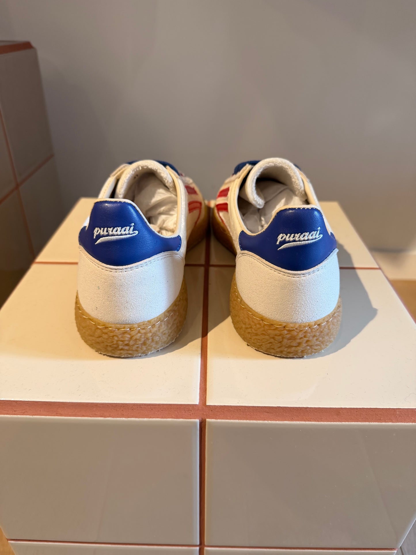 Summer Sand Blauw/rood/creme fluweel