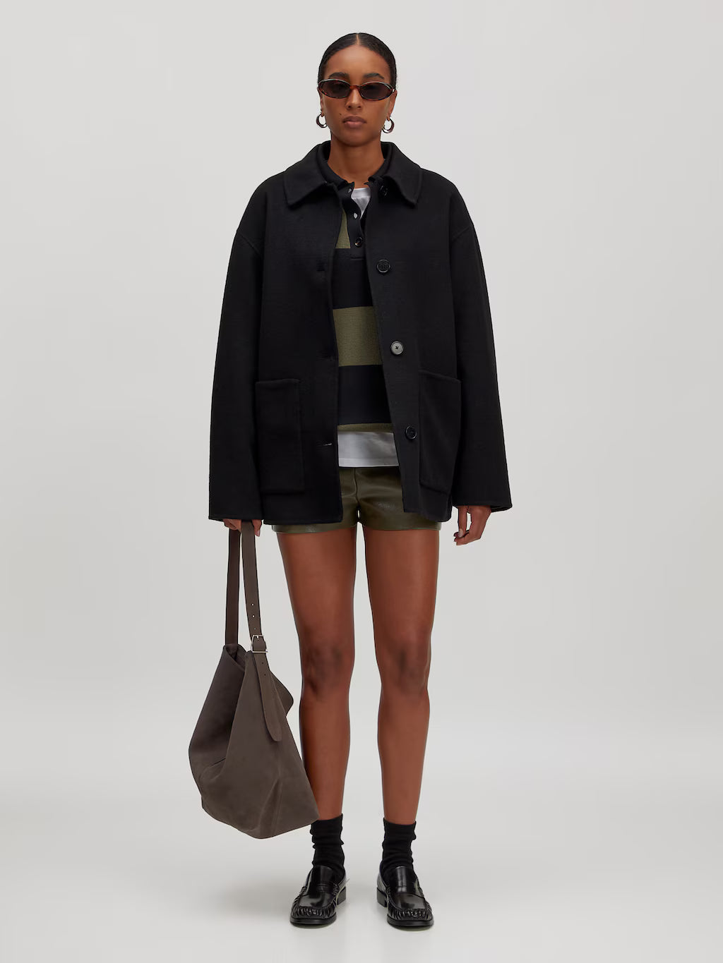 Laiani striped jumper Black/khaki stripes