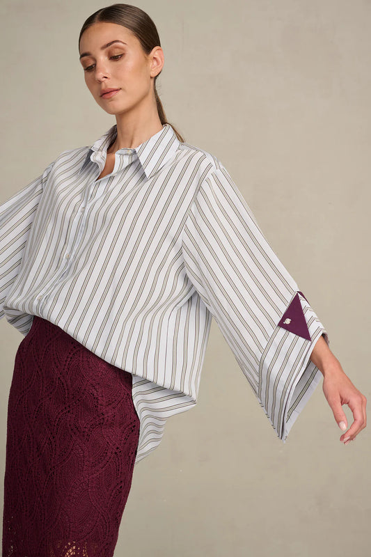 Gabbie Blouse Blue stripes