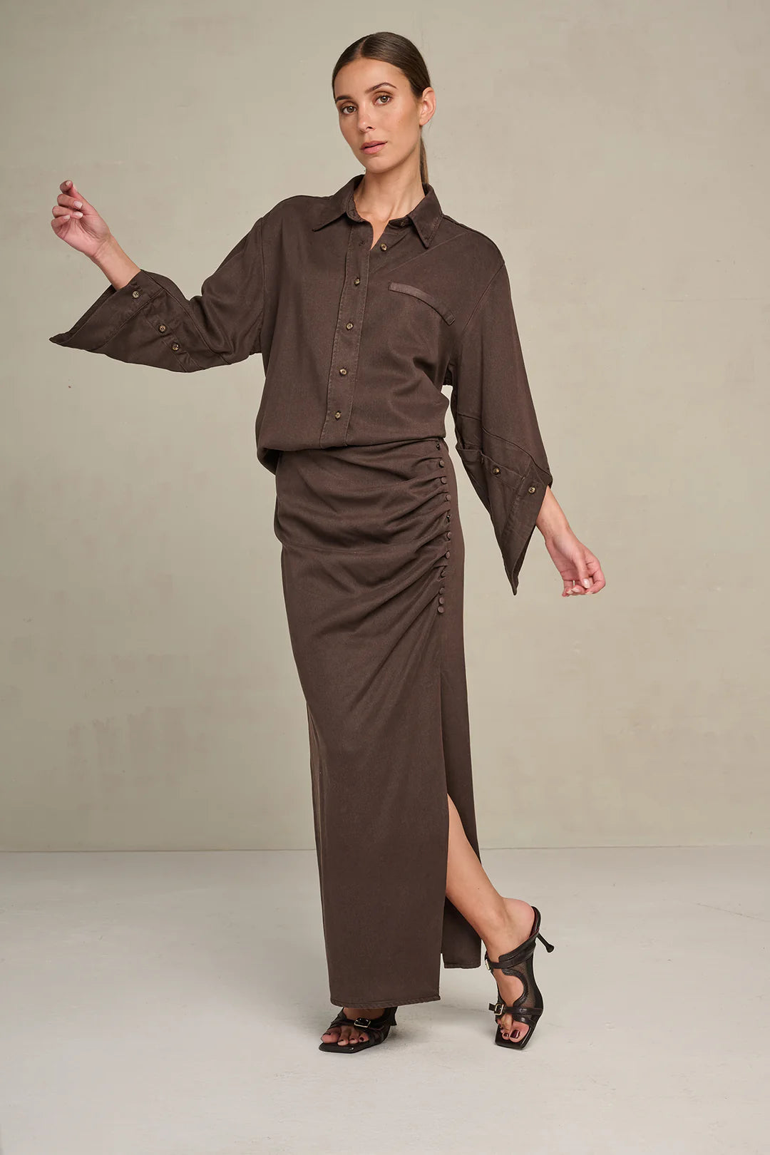 Costanza skirt Chocolat