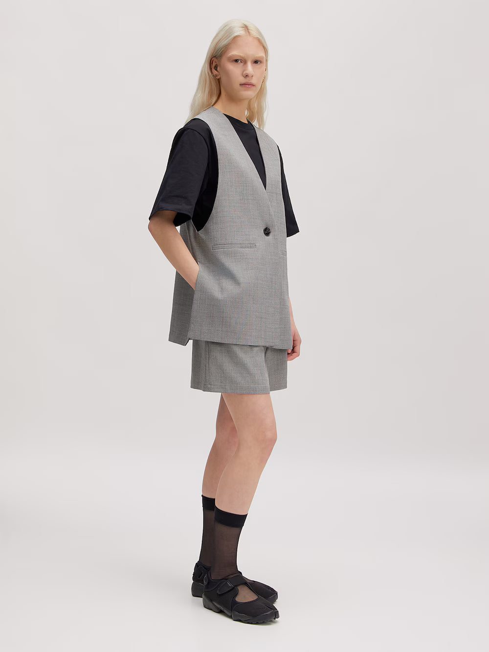 Silene Vest Light Grey
