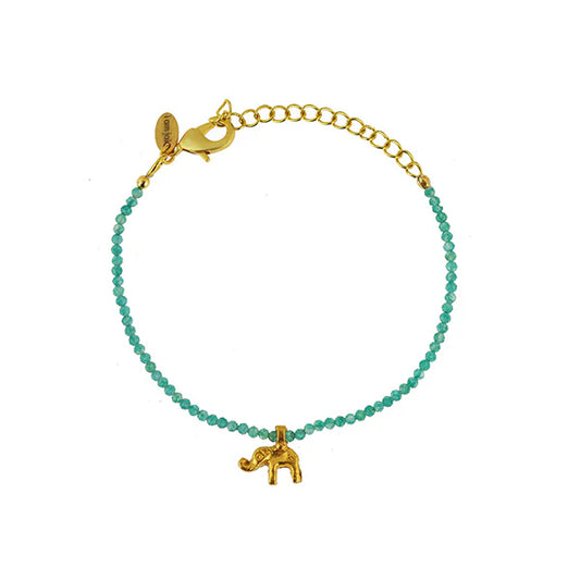 Armband Gold Green Olifant