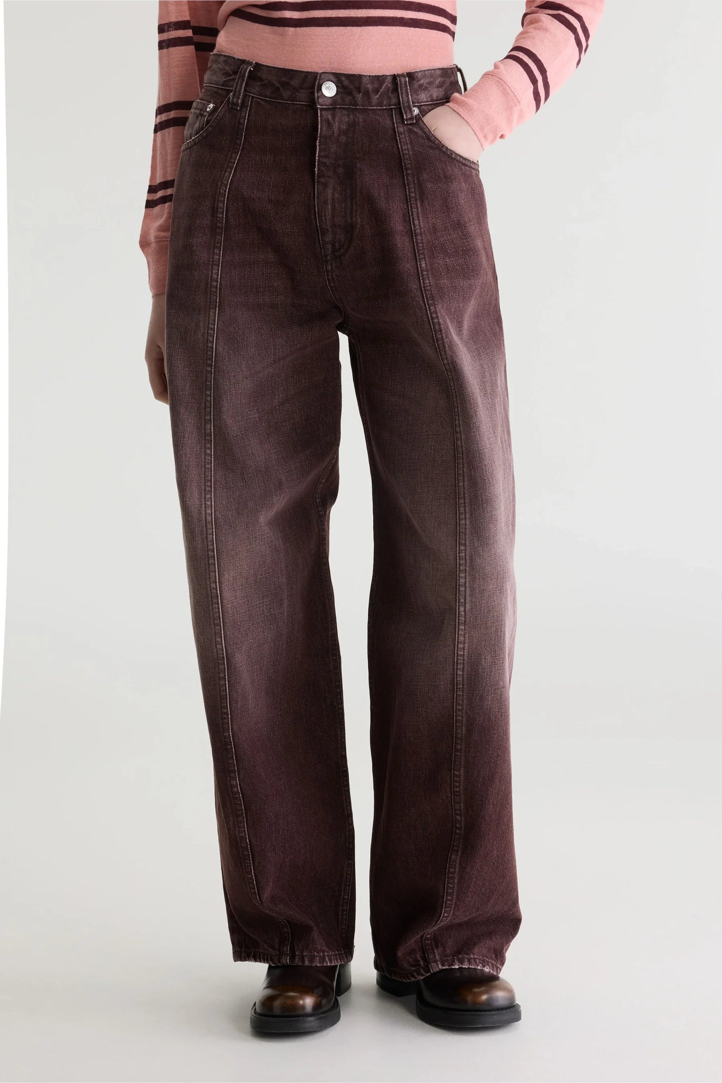 Perl Jeans Used Burgundy