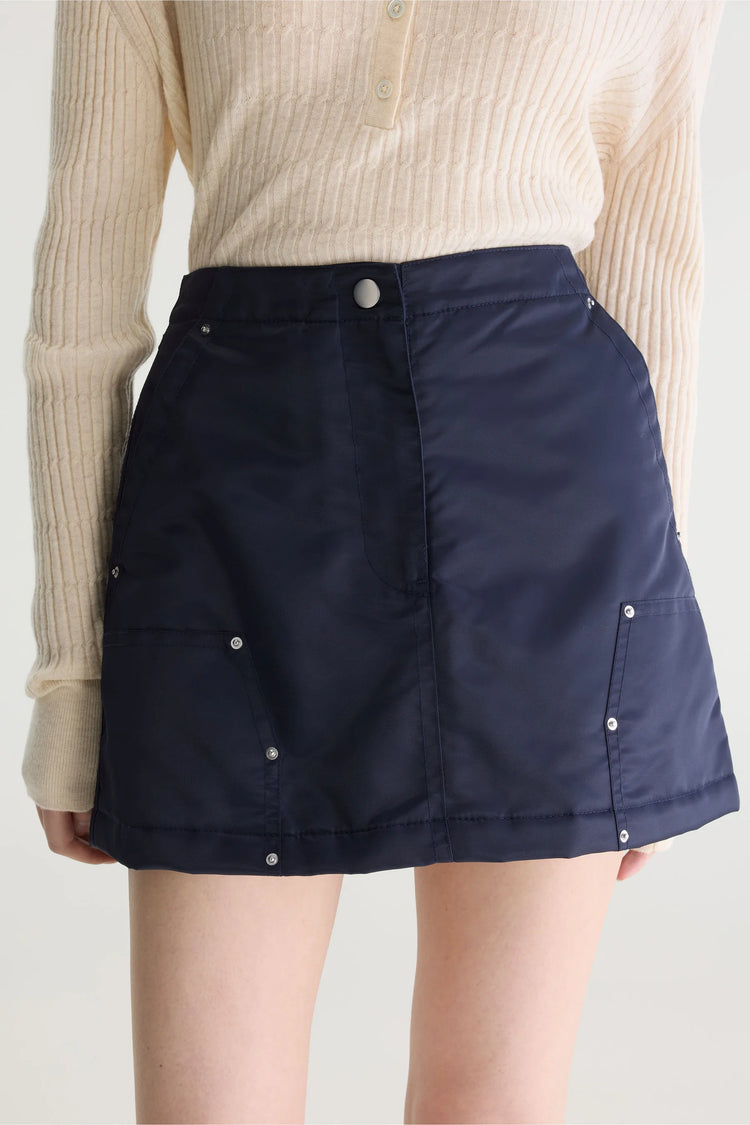 Jeezy Nylon Skirt Navy