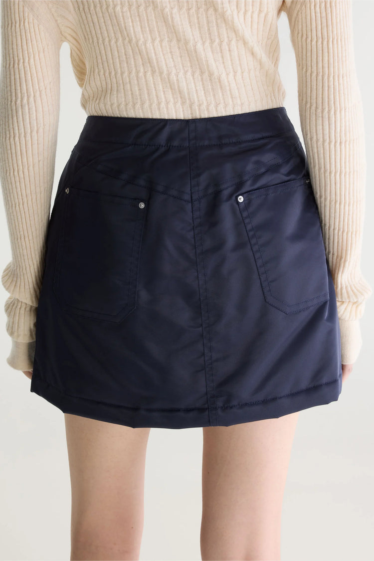 Jeezy Nylon Skirt Navy