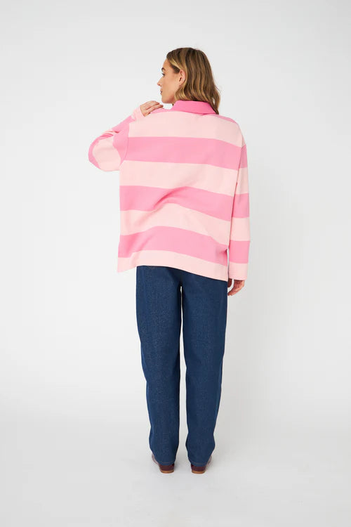 Bisoucras Blouse Pale Pink Stripe