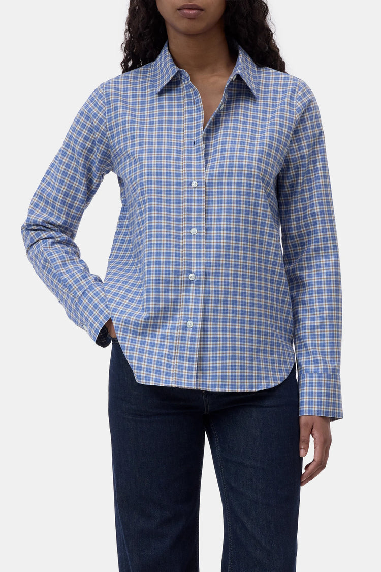 C94372 Basic Shirt Blue checks