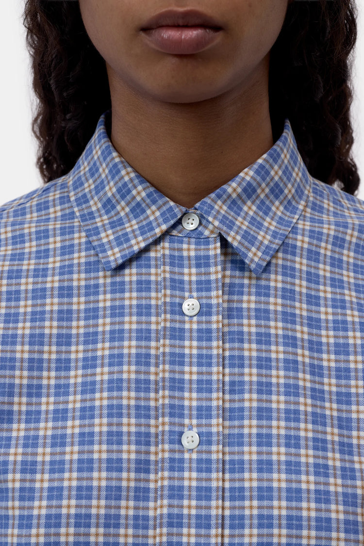 C94372 Basic Shirt Blue checks